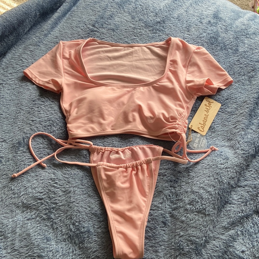 Cabana del sol pink bikini set